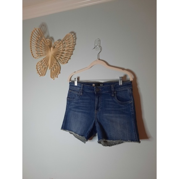 Kut from the Kloth Pants - Kut from the Kloth, Women's Sz 4, Raw Hem, Medium Wash Jean Shorts, Summer